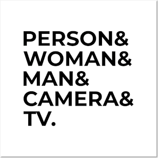 person woman man camera tv Posters and Art